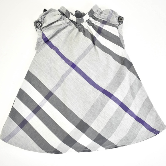 Burberry Other - BURBERRY Light Gray Nova Check Short Sleeve Dress